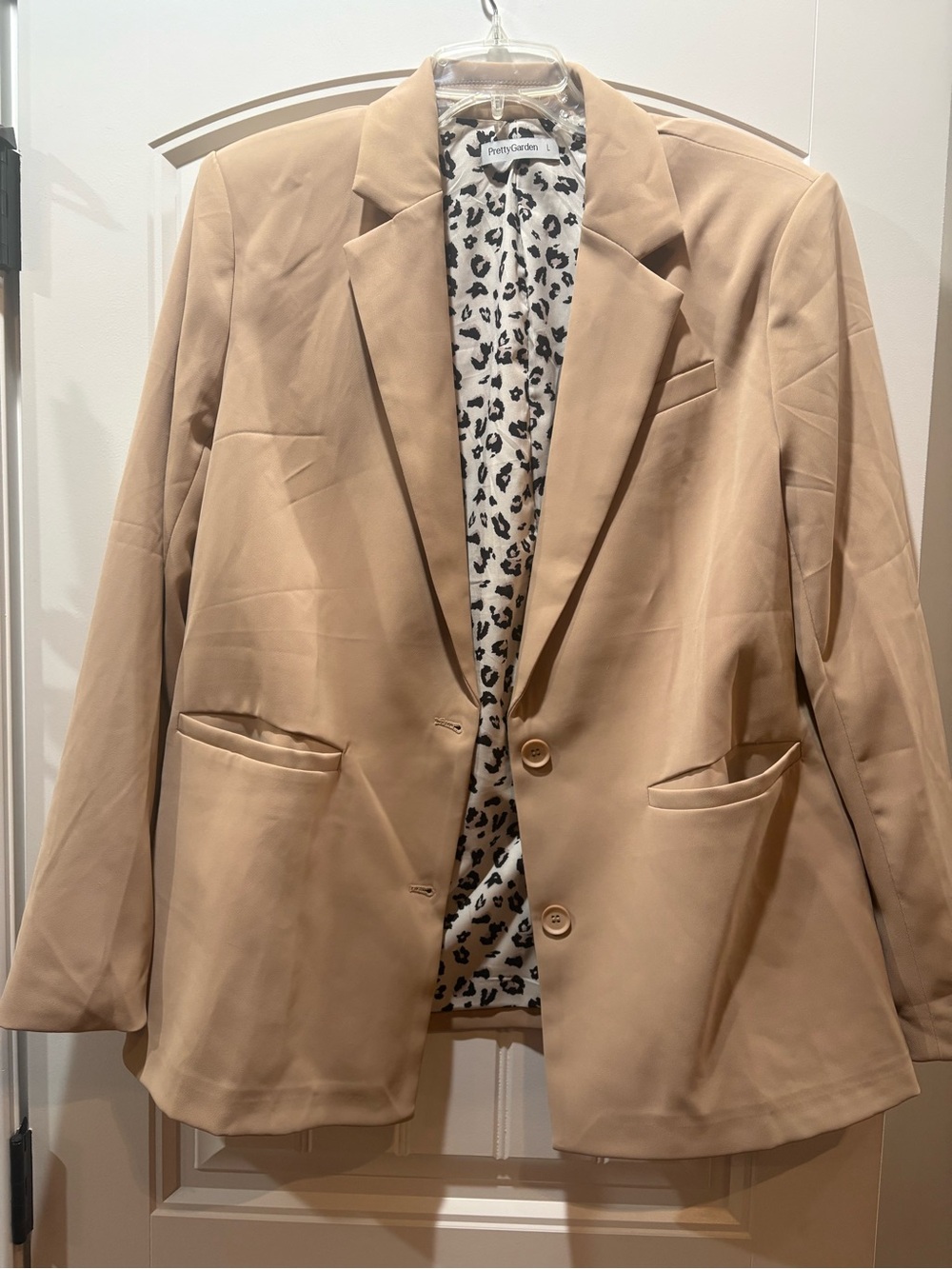 Women's Tan Blazer Jacket -